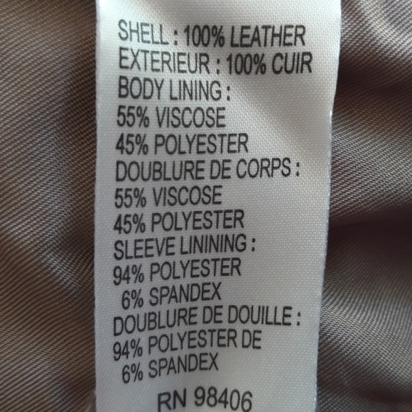 Theory Jacket Blazer Buttery Soft Leather Striped Sleeve Lining Beige Designer M - Picture 7 of 8